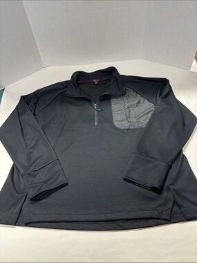 ACX Black Quarter-Zip Pullover with Chest Pocket